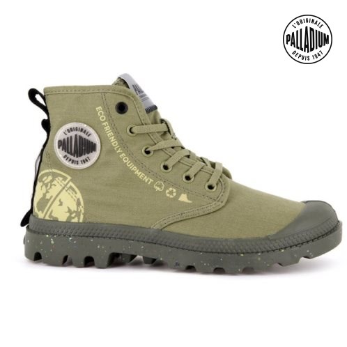 Dámské Boty Palladium Pampa Organic Metro Olivy Zelené | CZ VHB-06P